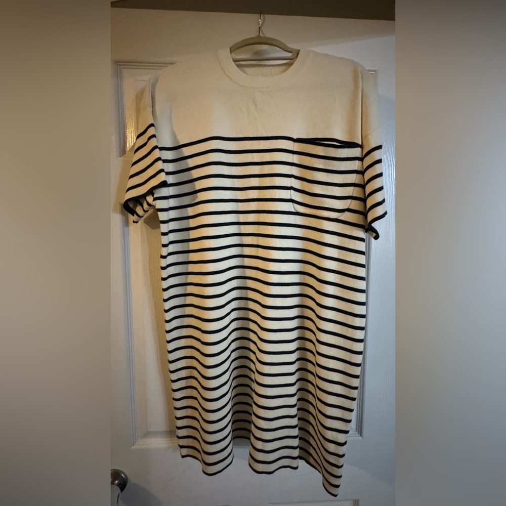 Tuckernuck Cream Ribbed Knit dress